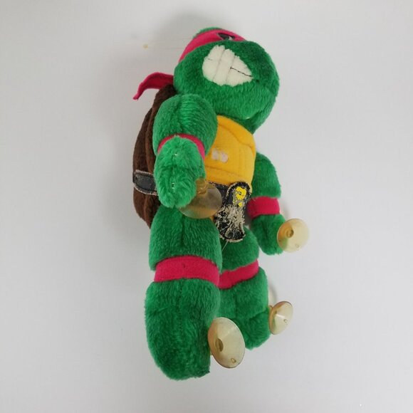 Vintage RAPHAEL Teenage Mutant Ninja Turtles window cling plush Playmates TMNT - Picture 3 of 15